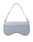 Bolso de piel Arthemisa, color gris, piel lisa, napa, bolso de mano, herraje en metal, accesorio y bolso de lujo, marca 100% mexicana, best seller, bolsa moderna, tamaño mediano, con asa de piel y crossbody, cadena retirable.