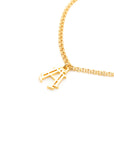 Joyería chapa de oro, collar con cadena de plata .925 con base de paladio y acabado en chapa de oro, joyería de lujo, baño en rodio, herraje colgante.