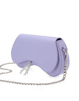 Bolso de piel Arthemisa, color morado, piel grabada, bolso de mano, herraje en metal, accesorio y bolso de lujo, marca 100% mexicana, best seller, bolsa moderna, tamaño mediano, con asa de piel y crossbody, cadena retirable.